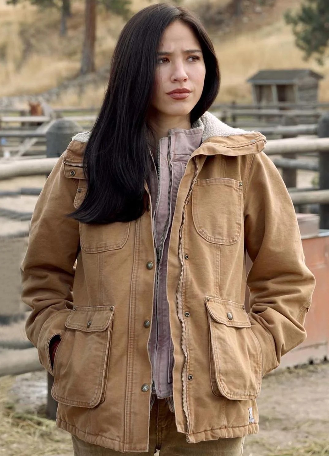 Kelsey-chow-monica-dutton-cotton-jacket-yellowstone-tv-jackets-Display