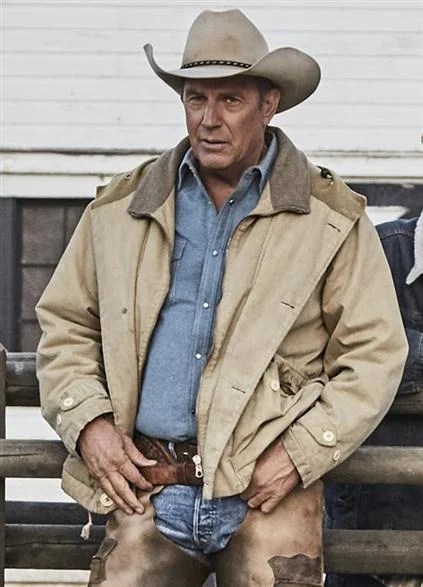 Yellowstone John Dutton Beige Cotton Jacket