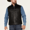 Mens-Quilted-Leather-Vest-Front-Yellowstone-Tv-Jackets
